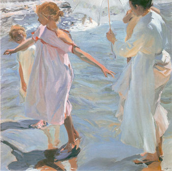 The Bathing Hour Valencia 1909 - Joaquin Sorolla reproduction oil painting