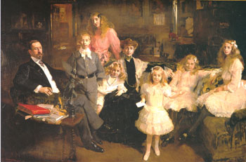 The Family of Rafael Errazuiz 1905 - Joaquin Sorolla reproduction oil painting