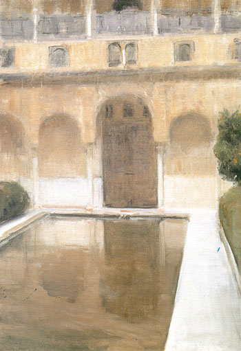 The Patio de La Alberca Granada 1917 - Joaquin Sorolla reproduction oil painting