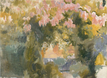 Garden of the Sorolla Residence c1918 - Joaquin Sorolla reproduction oil painting