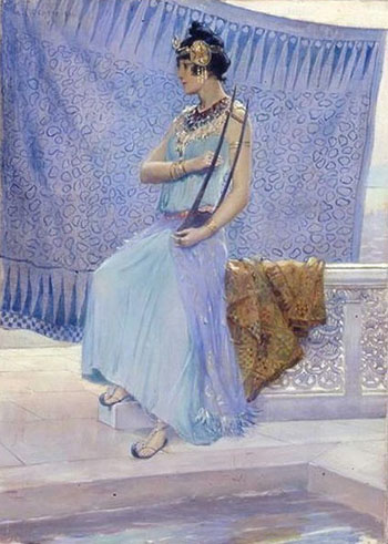 Etude De Chanteuse Algerienne - Georges Antoine Rochegrosse reproduction oil painting