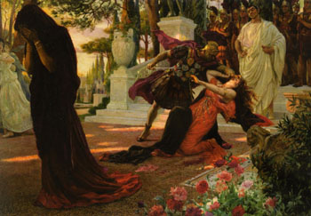 The Death of Messalina 1916 - Georges Antoine Rochegrosse reproduction oil painting