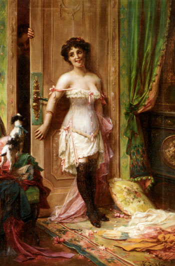 Anticipation - Hans Zatzka reproduction oil painting