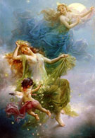 In The Night Sky - Hans Zatzka reproduction oil painting