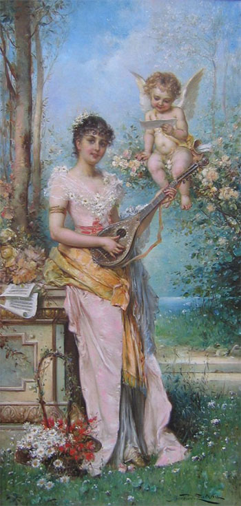 Spring Song - Hans Zatzka reproduction oil painting