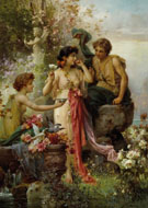 The Love Offering - Hans Zatzka reproduction oil painting