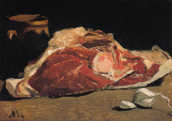 Still Life Priece of Beef 1864 - Claude Monet reproduction oil painting
