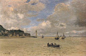 Lighthouse at the Hospice at Honfleur 1864 - Claude Monet reproduction oil painting