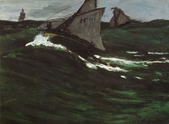 The Green Wave 1865 - Claude Monet reproduction oil painting
