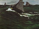 The Green Wave 1865 - Claude Monet reproduction oil painting