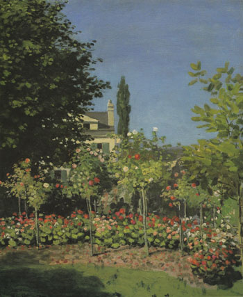 Garden in Bloom at Sainte Adresse 1866 - Claude Monet reproduction oil painting