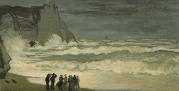 Rough Sea at Etretat 1868 - Claude Monet reproduction oil painting