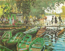 Bathers at La Grenouillere Bougival Summer 1869 - Claude Monet reproduction oil painting