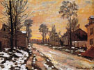 Road to Louveciennes Melting Snow Sunset 1870 - Claude Monet