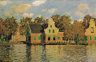 Houses on the Zaan River 1871 - Claude Monet reproduction oil painting
