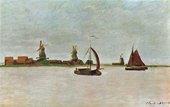 The Voorzaan at Zaandam 1871 - Claude Monet reproduction oil painting