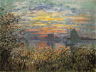 Marine View Sunset 1874 - Claude Monet reproduction oil painting