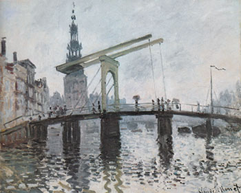 The Drawbridge at Amsterdam 1874 - Claude Monet reproduction oil painting