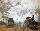 Gare Saint Lazare Arrival of a Train 1877 - Claude Monet reproduction oil painting