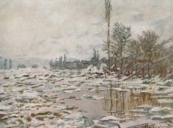 Break Up of the Ice 1880 - Claude Monet reproduction oil painting