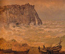 Etretat Rough Sea 1883 - Claude Monet