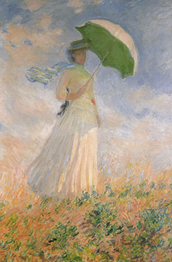 Woman with a Parasol Turned towards the Right 1886 - Claude Monet reproduction oil painting