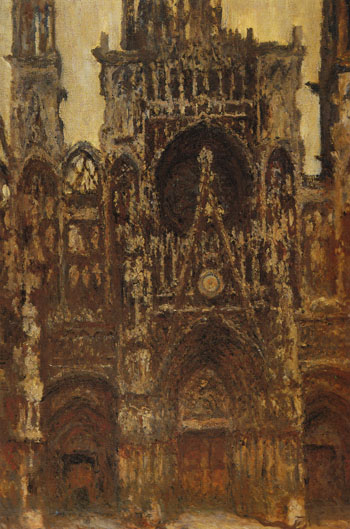 Rouen Cathedral the Portal Seen Head on Harmony in Brown 1892 - Claude Monet reproduction oil painting