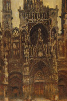 Rouen Cathedral the Portal Seen Head on Harmony in Brown 1892 - Claude Monet