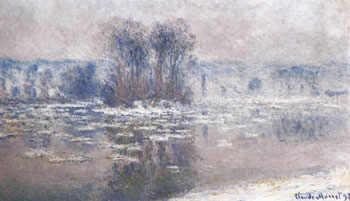 Ice Floes Bennecourt 1893 A - Claude Monet reproduction oil painting