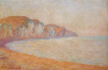 Cliffs at Pourville Morning1896 B - Claude Monet reproduction oil painting