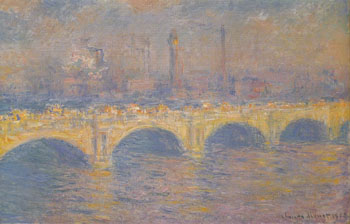 Waterloo Bridge London Sunlight Effect 1903 - Claude Monet reproduction oil painting