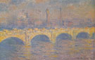 Waterloo Bridge London Sunlight Effect 1903 - Claude Monet