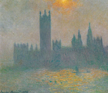 Parliament Sunlight Effect in the Fog 1904 - Claude Monet reproduction oil painting