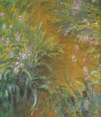 The Path Through the Irises 1916 - Claude Monet reproduction oil painting