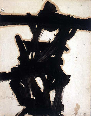 Black and White 1954 - Franz Kline reproduction oil painting