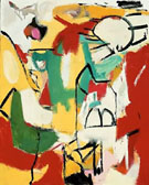 Black on Green Red and Yellow 1948 - Franz Kline