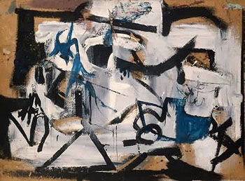 Gray Abtraction 1949 - Franz Kline reproduction oil painting