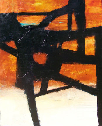 Homage II - Franz Kline reproduction oil painting