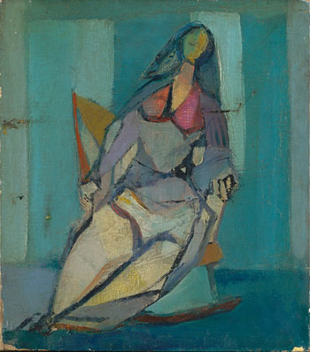 Woman in a Rocker c1945 - Franz Kline reproduction oil painting