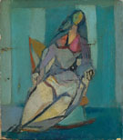 Woman in a Rocker c1945 - Franz Kline reproduction oil painting
