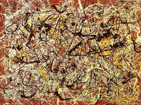 Mural on Indian Red Ground - Jackson Pollock reproduction oil painting