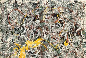 Number 6 1948 Blue Red Yellow - Jackson Pollock reproduction oil painting