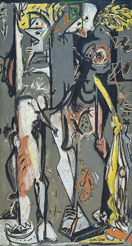 Two c1943 - Jackson Pollock reproduction oil painting