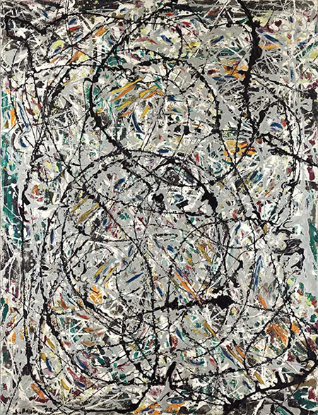 Undulating Paths - Jackson Pollock reproduction oil painting