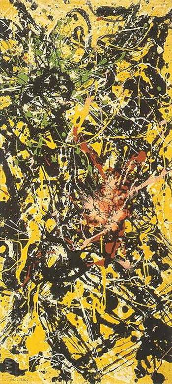 Vertical Painting - Jackson Pollock reproduction oil painting