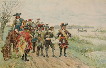 Aan de Hollandse Waterlinie - Jan Hoynck van Papendrecht reproduction oil painting