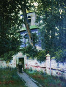 Churchyard in 1905 - Konstantin Yakovlevich Kryzhitsky