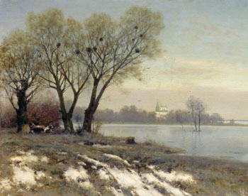 Early Spring - Konstantin Yakovlevich Kryzhitsky reproduction oil painting
