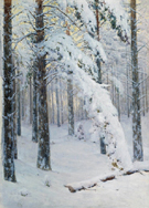 Forest at A Winter - Konstantin Yakovlevich Kryzhitsky