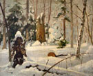 Winter Forest in 1899 - Konstantin Yakovlevich Kryzhitsky reproduction oil painting